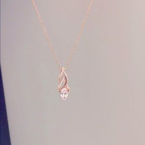 Rose gold diamond necklace